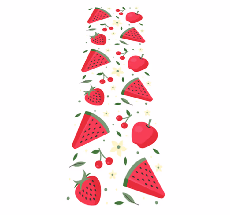 Alfombra vinilo cocina diseño de frutas variadas - TenVinilo