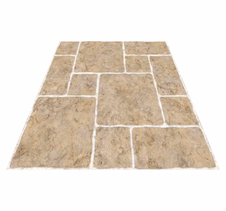 Alfombra vinilo baño piedras beige - TenVinilo