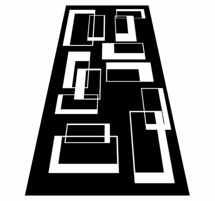 Alfombra vinilo baño rectángulos minimalistas - TenVinilo
