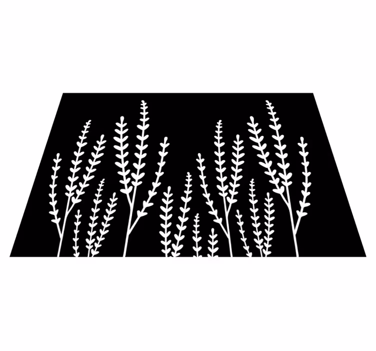 Alfombra vinilo baño picos en blanco y negro - TenVinilo