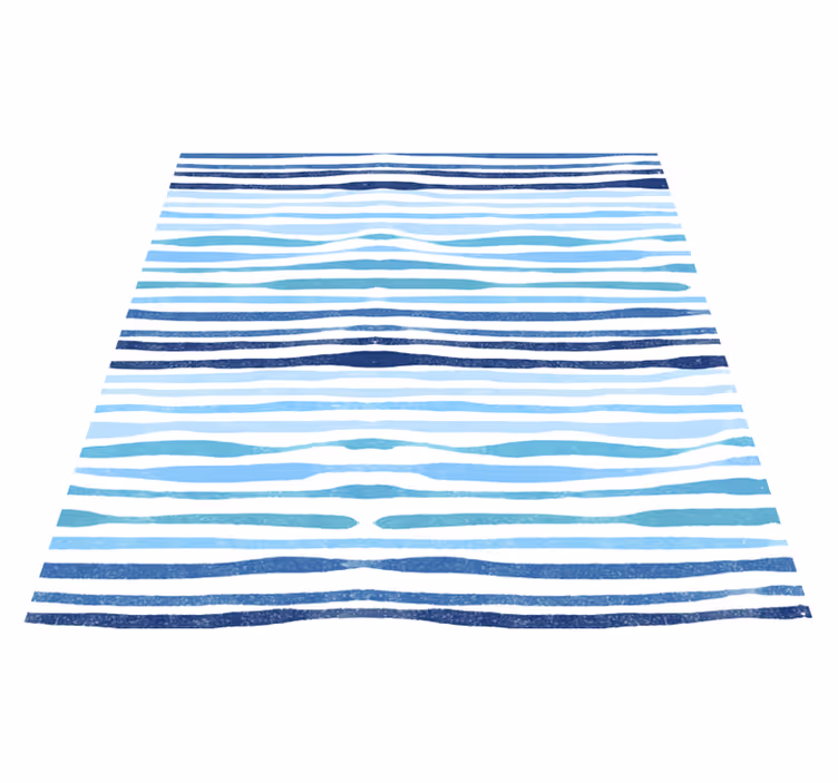 Alfombra vinilo baño rayas verticales azules - TenVinilo