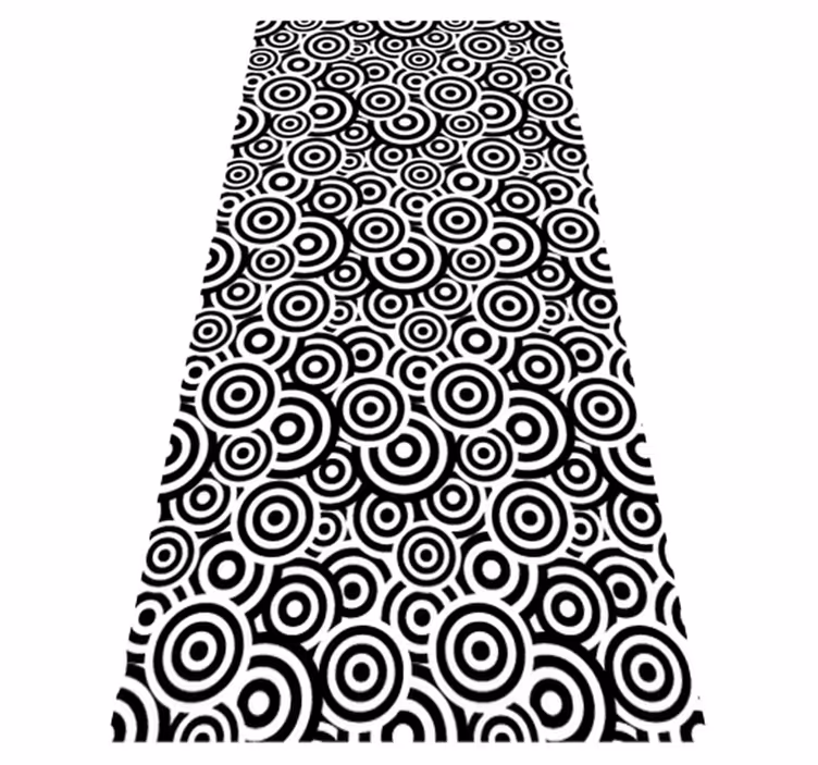 Alfombra vinilo baño diseño circular - TenVinilo