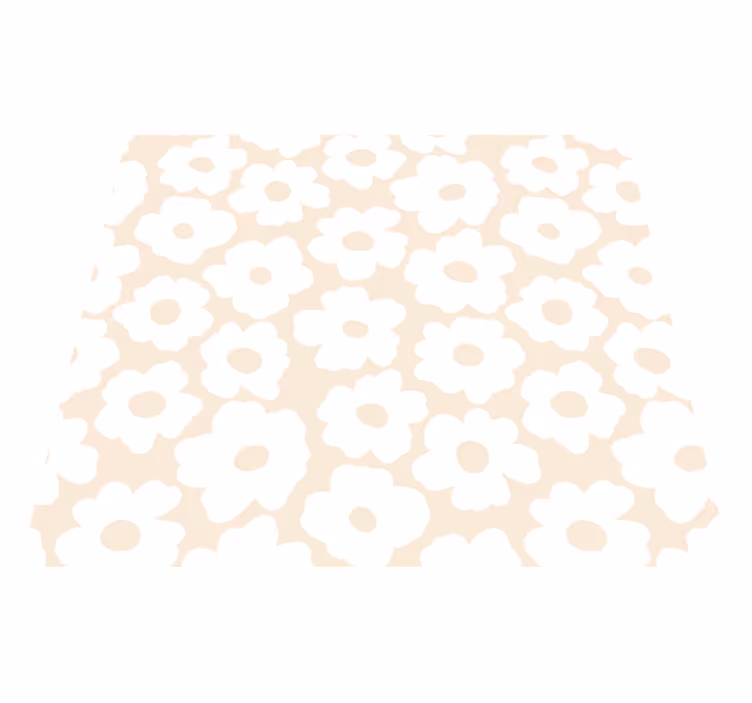 Alfombra vinílica flores amapola blanca - TenVinilo