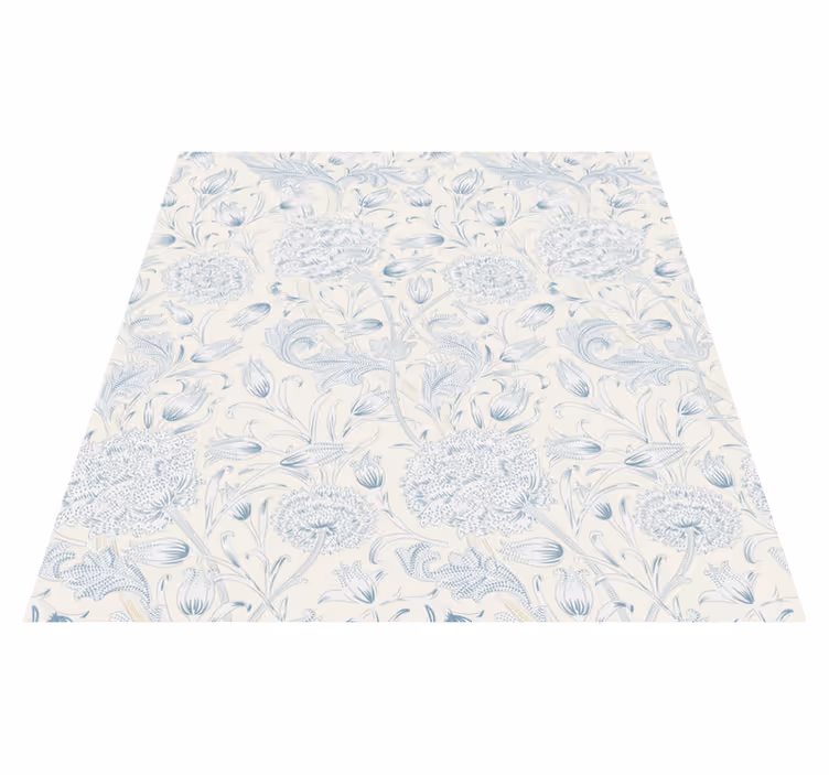 Alfombra vinílica dormitorio estampado floral armario - TenVinilo