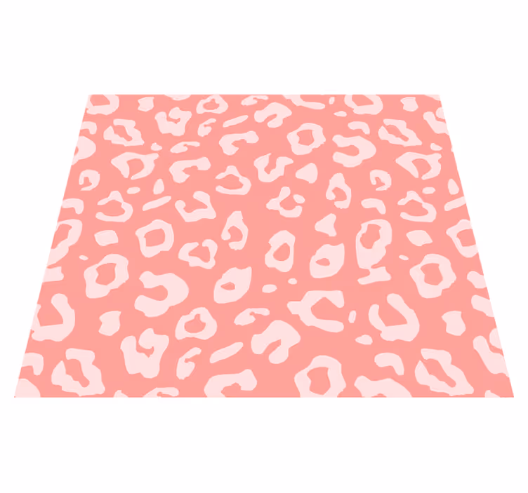 Alfombra vinílica animal print textura leopardo rosa - TenVinilo