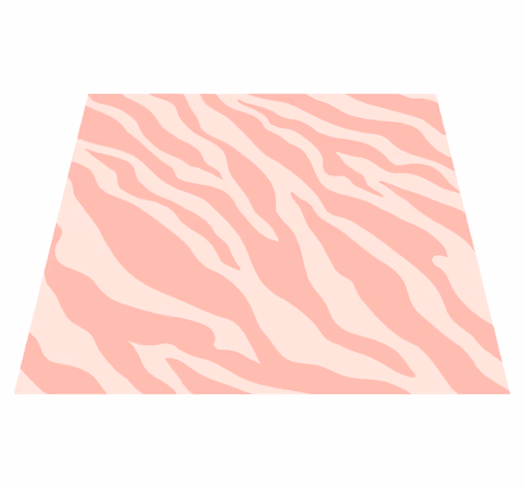 Alfombra vinílica animal print cebra rosa - TenVinilo