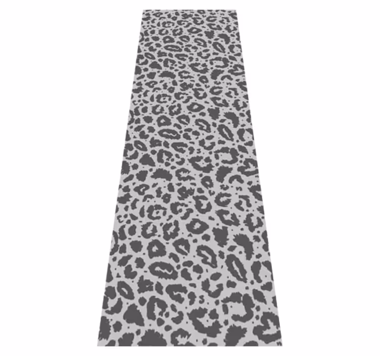 Alfombra vinílica animal print estilo clásico leopardo gris - TenVinilo