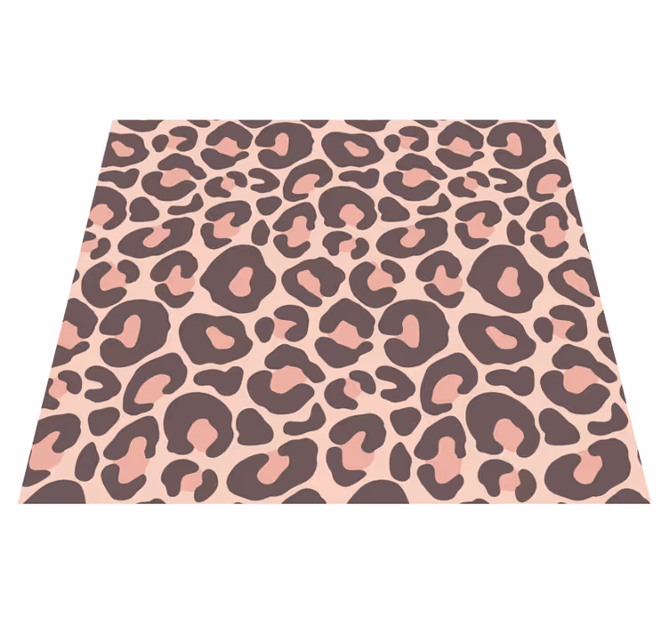 Alfombra vinílica animal print leopardo rosa - TenVinilo