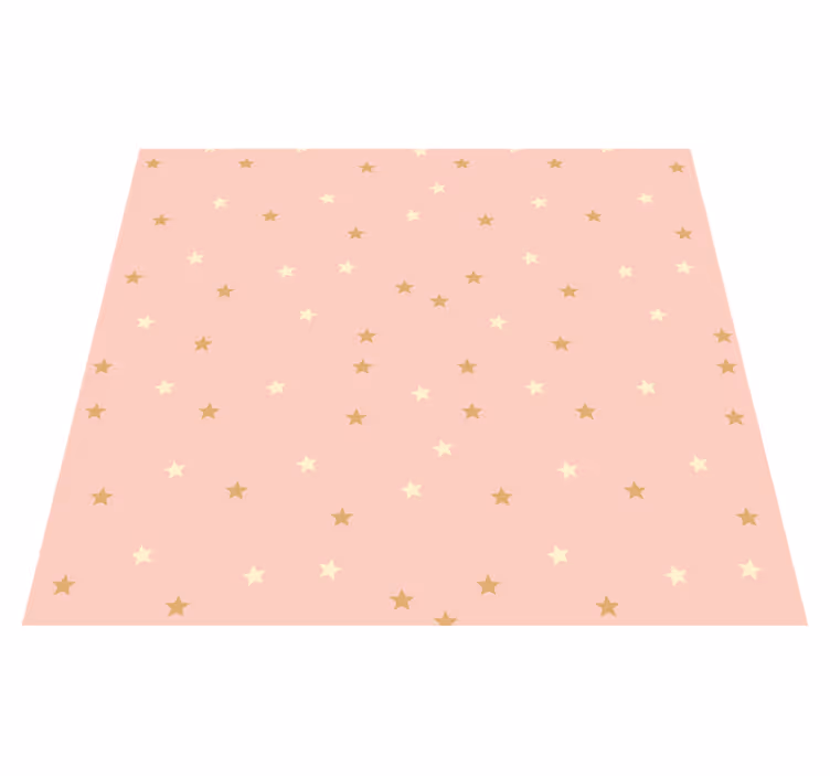 Alfombra vinílica estrellas estrellas doradas en rosa - TenVinilo