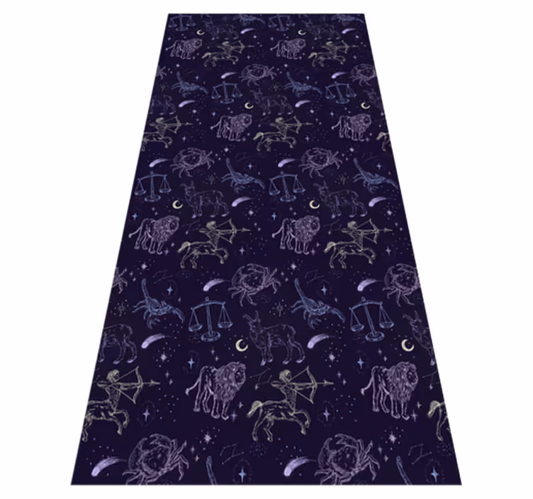 Alfombra vinílica estrellas patrón constelación - TenVinilo