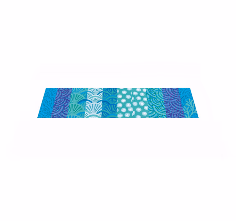 Alfombra vinilo salón diseño océano turquesa - TenVinilo
