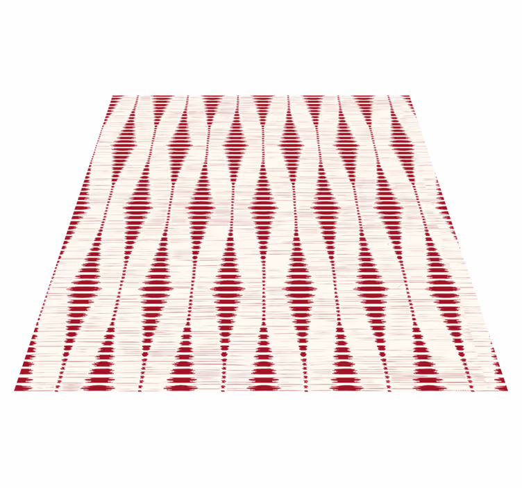 Alfombra vinílica geométrica rábano ikat - TenVinilo