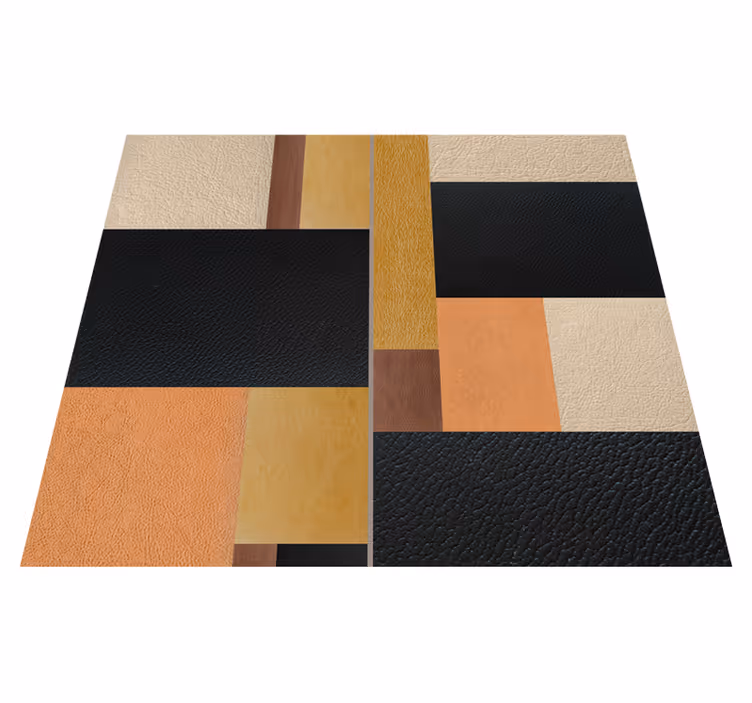 Alfombra vinílica geométrica bloques texturizados - TenVinilo