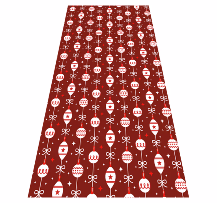 Alfombra vinílica navidad bolas navideñas - TenVinilo