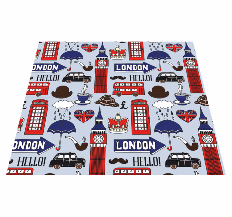 Alfombra vinílica dormitorio lo mejor de londres - TenVinilo