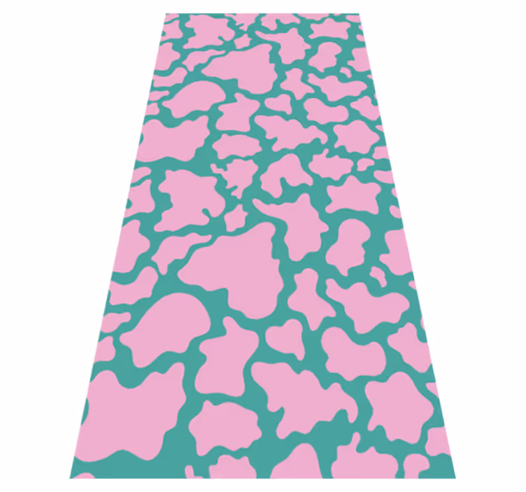 Alfombra vinílica dormitorio estampado de vaca colorido - TenVinilo