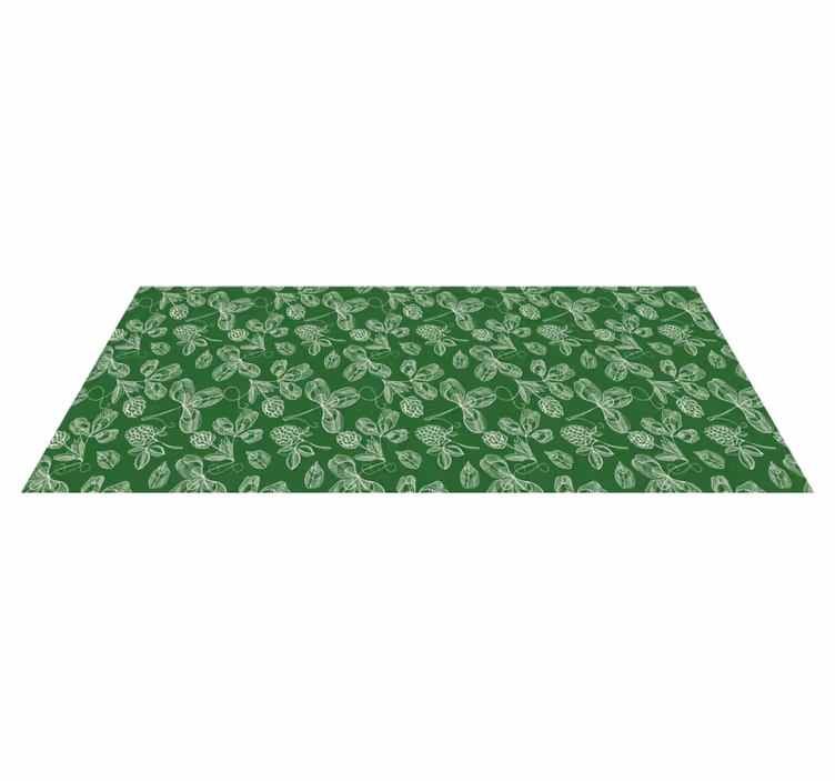 Alfombra vinílica naturaleza motivo verde follaje - TenVinilo