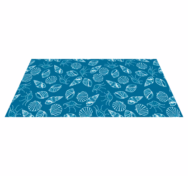 Alfombra vinílica naturaleza estilo conchas - TenVinilo