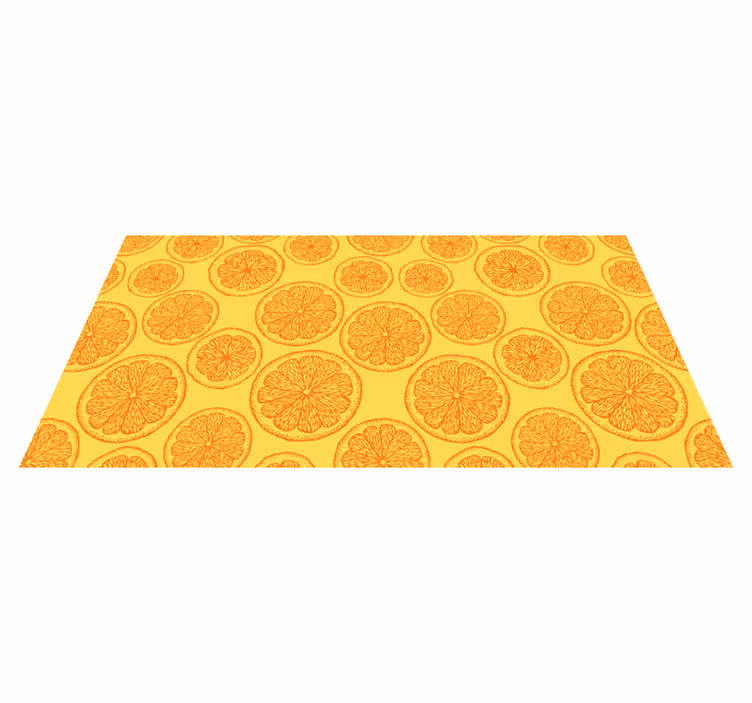 Alfombra vinílica naturaleza motivo de rodajas de cítricos - TenVinilo