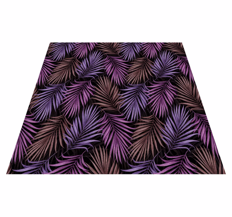 Alfombra vinílica naturaleza motivo hoja púrpura - TenVinilo