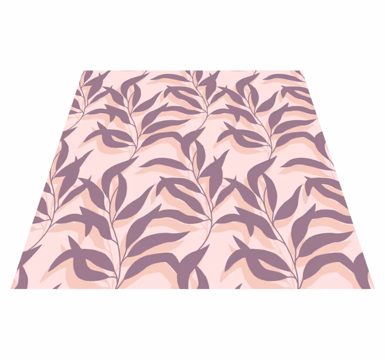 Alfombra vinílica flores palma tropical rosado - TenVinilo