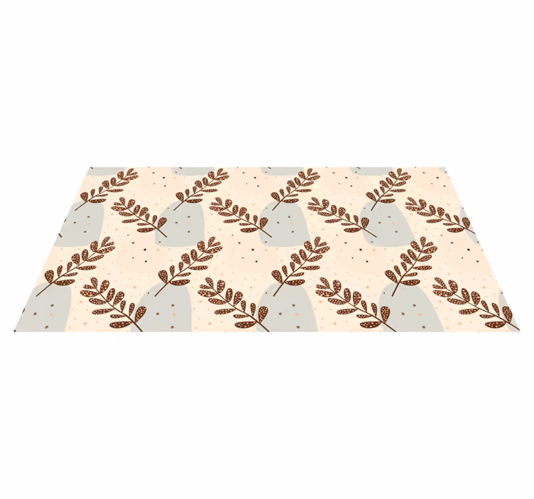 Alfombra vinílica flores aesthetic ramas suaves - TenVinilo
