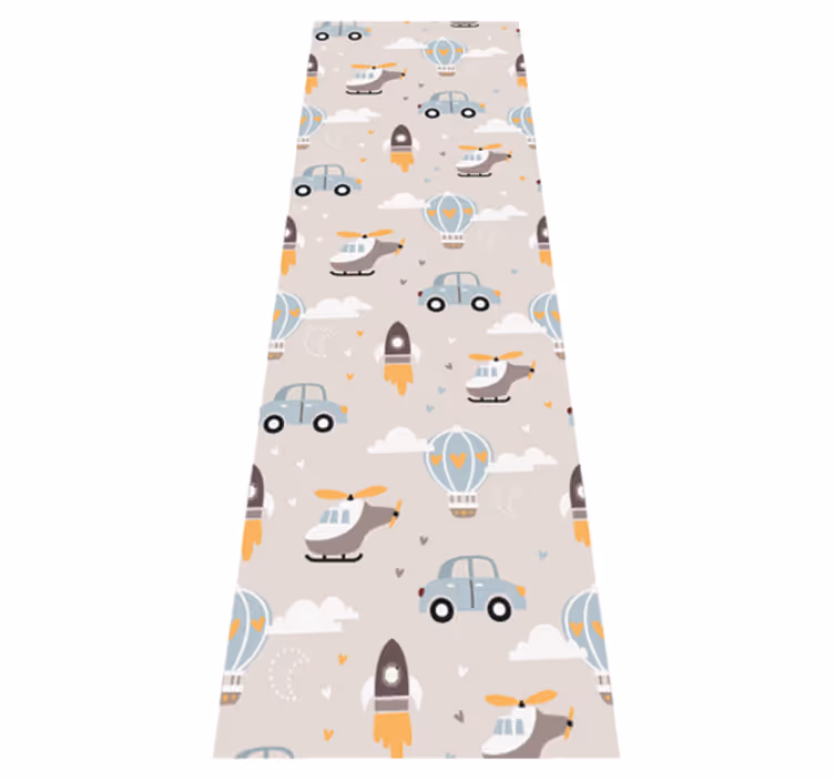 Alfombra vinílica dormitorio diseño lindo para niños - TenVinilo