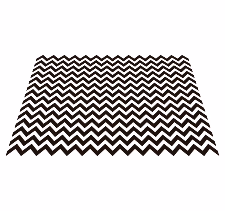 Alfombra vinílica geométrica rayas zigzag - TenVinilo