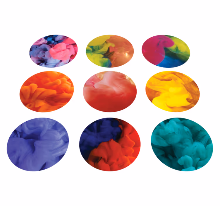 Alfombra vinílica geométrica set de pegatinas humo - TenVinilo