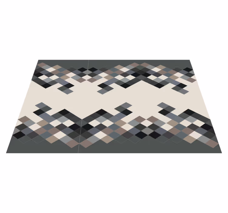 Alfombra vinílica geométrica tonos de bloques de color - TenVinilo