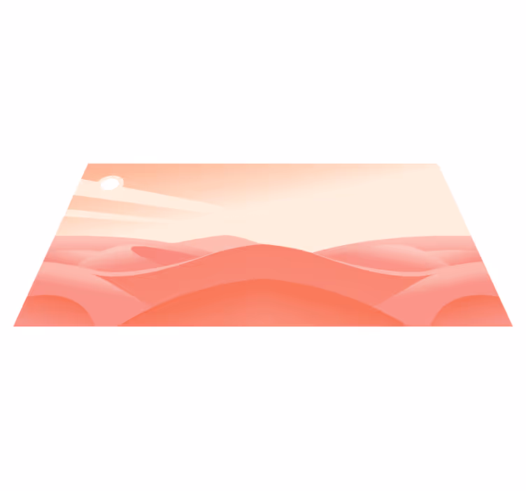 Alfombra vinílica geométrica desierto rosa - TenVinilo
