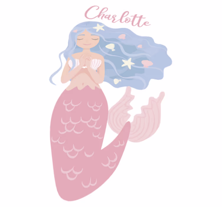Alfombra vinílica infantil sirena multicolor - TenVinilo