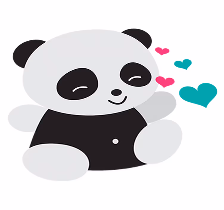 Alfombra vinílica infantil oso panda adorable - TenVinilo