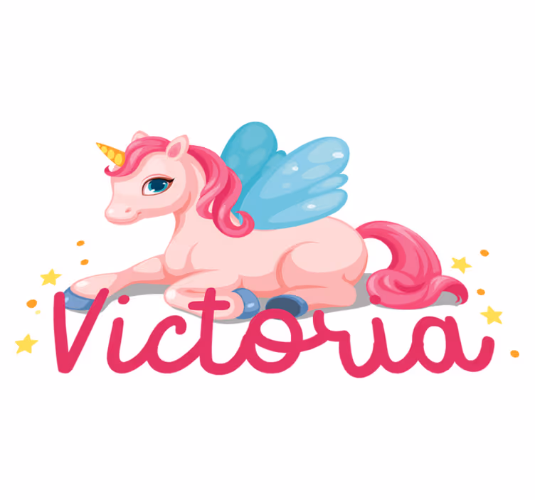 Alfombra vinílica infantil unicornio rosa divertido - TenVinilo