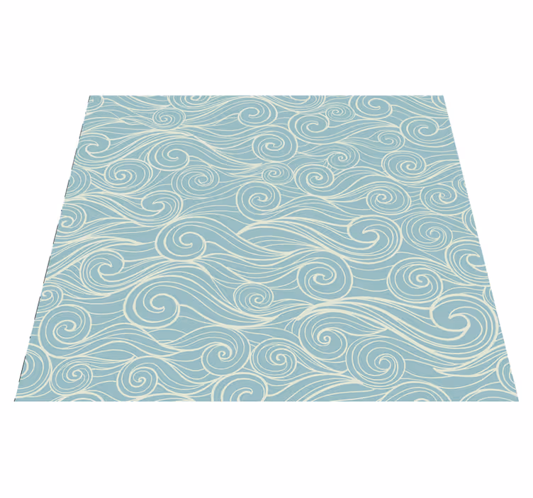 Alfombra vinilo baño olas del océano - TenVinilo