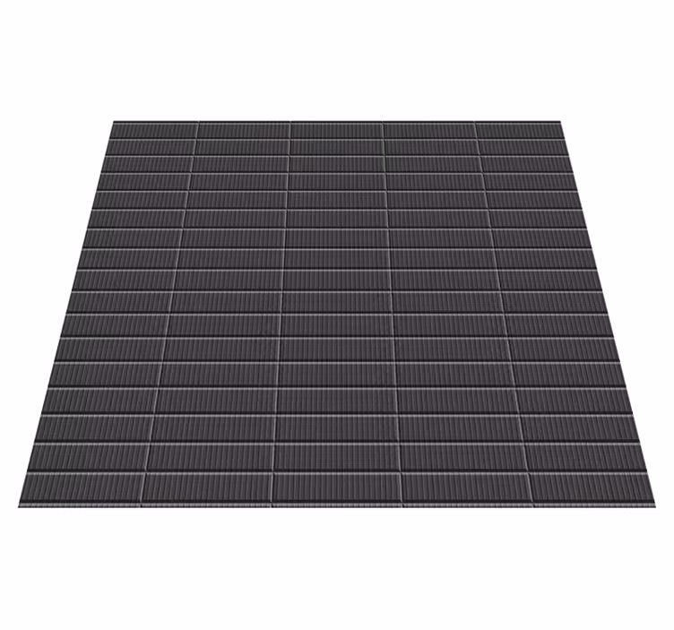 Alfombra vinilo baño papel tapiz 3d azulejos negros - TenVinilo