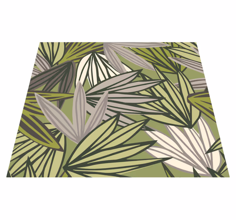 Alfombra vinilo baño selva con árboles sin fruta - TenVinilo