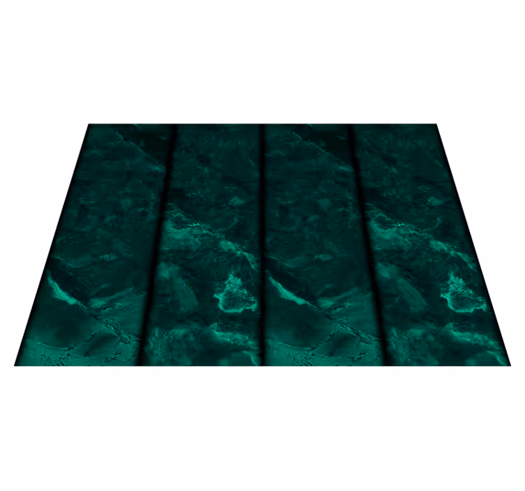 Alfombra vinilo baño efecto mármol negro y verde - TenVinilo