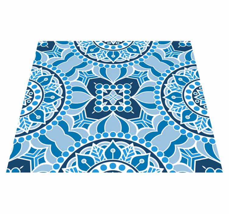 Alfombra vinilo baño estilo mandala - TenVinilo