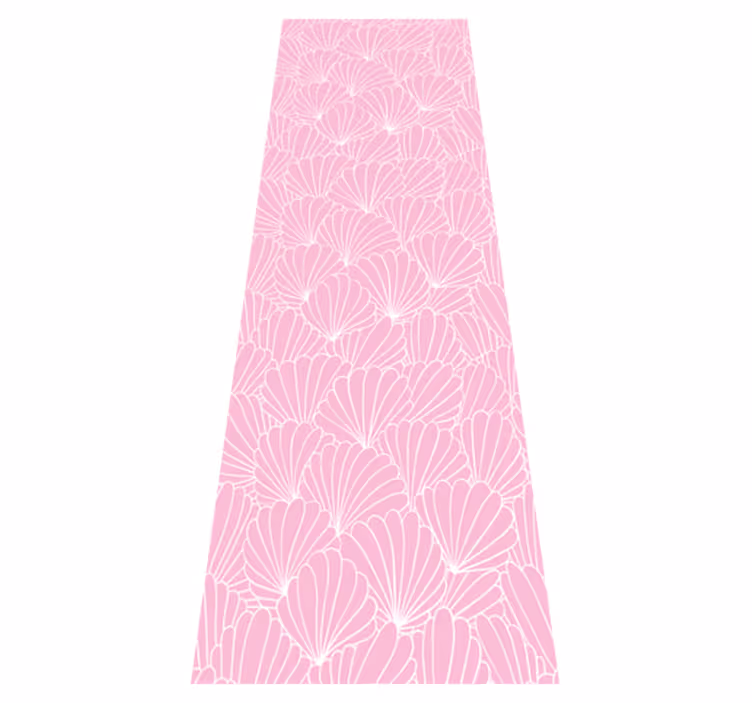 Alfombra vinilo baño con conchas rosas kawaii - TenVinilo