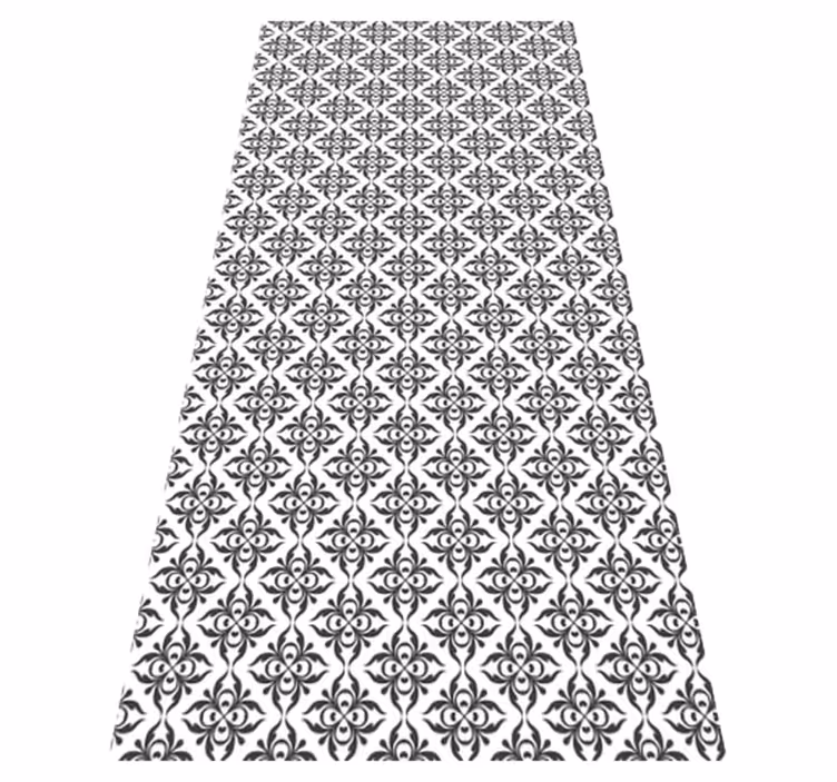 Alfombra vinilo baño diseño de azulejo negro - TenVinilo
