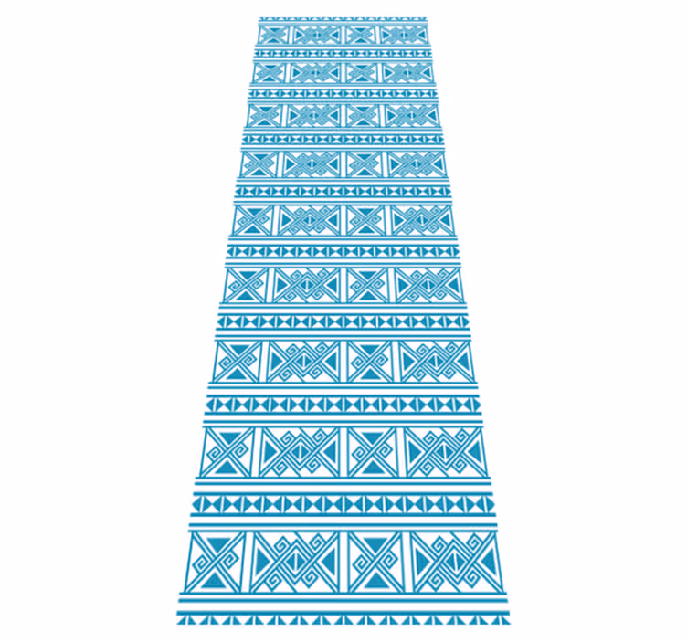 Alfombra vinilo baño patrón azul - TenVinilo