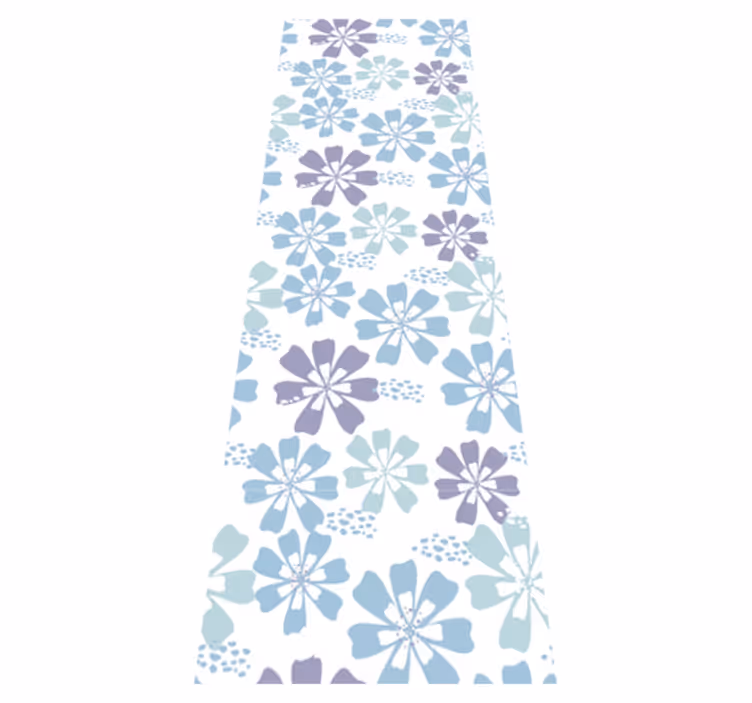 Alfombra vinilo baño estampado floral pastel - TenVinilo