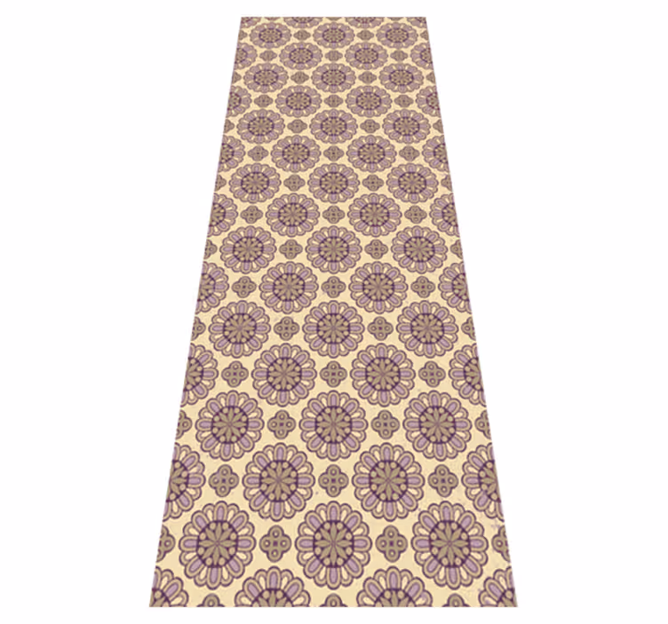 Alfombra vinilo baño mandala étnico morado - TenVinilo