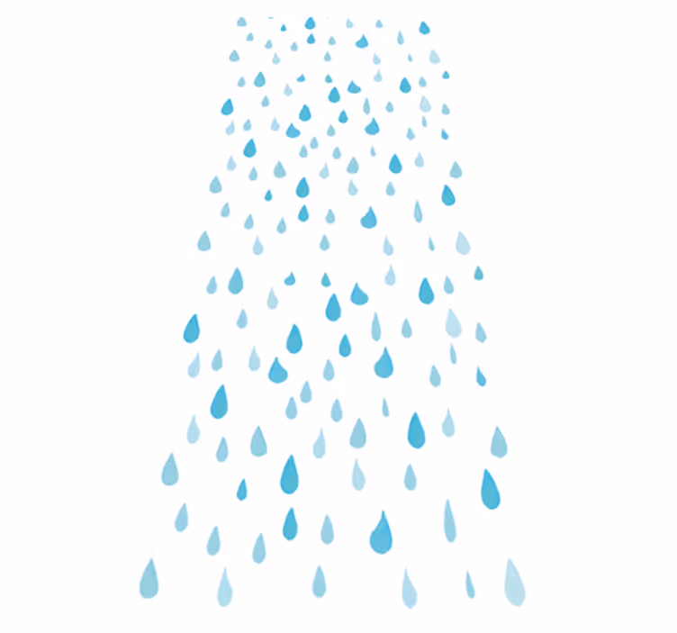 Alfombra vinilo baño gotas de agua azul acuarela - TenVinilo