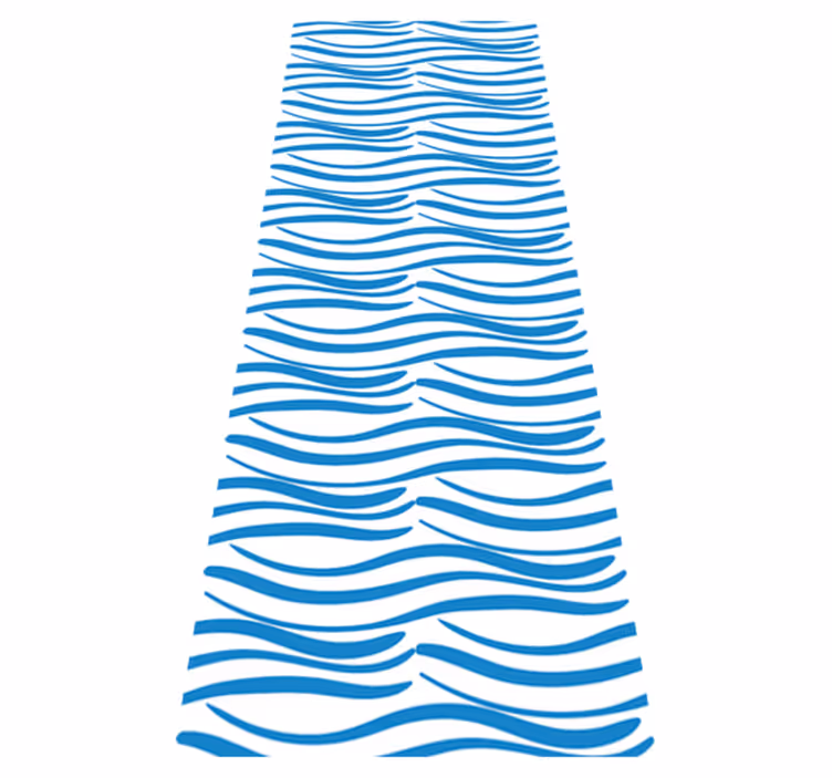 Alfombra vinilo baño patrón de olas pequeñas - TenVinilo