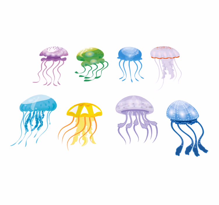 Alfombra vinilo baño colores medusa - TenVinilo