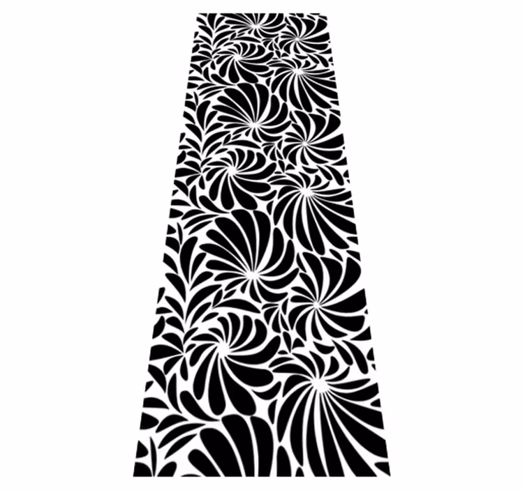 Alfombra vinilo baño hojas blancas - TenVinilo