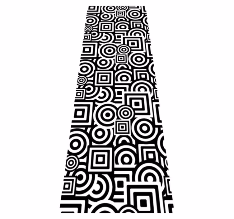 Alfombra vinilo baño decorativa formas concéntricas - TenVinilo