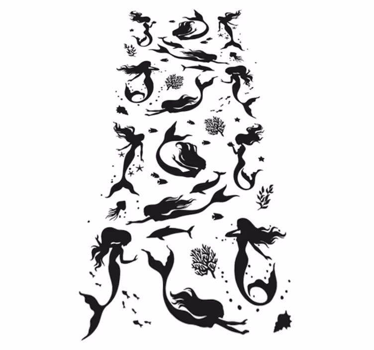 Alfombra vinilo baño vinilo para ducha sirenas - TenVinilo